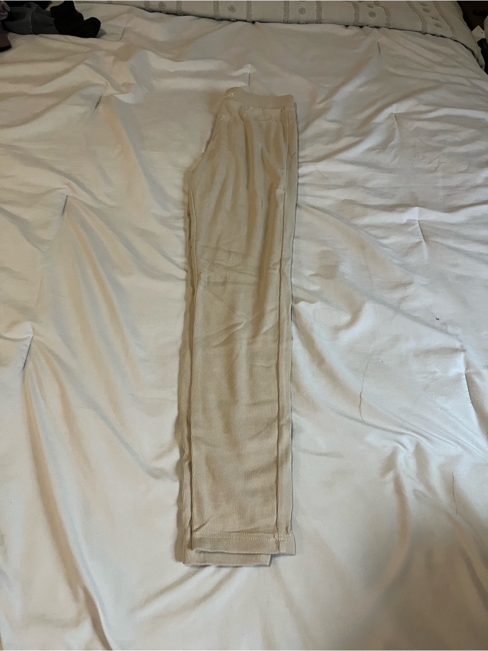Fancy Homebody Beige Ribbed Tunic Set-Large - Picture 6 of 6